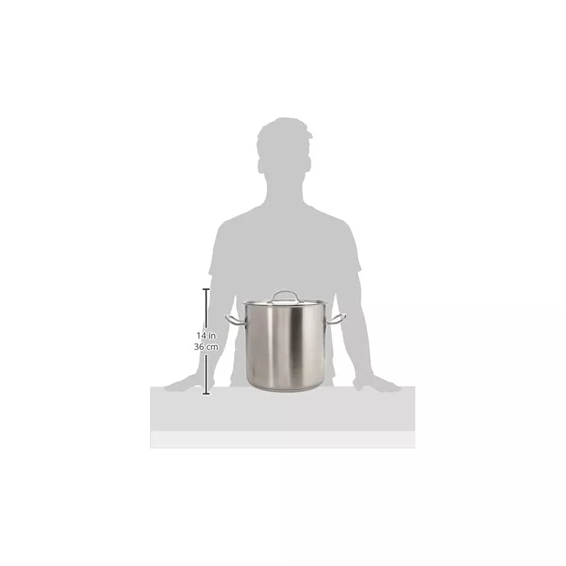 Olla Lacor Chef 28 cm 17,2L acero inoxidable inducción con acabado pulido y asas de acero resistente