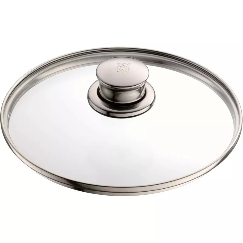 Olla baja WMF Diadem Plus 16 cm acero inoxidable inducción con diseño elegante y acabado pulido brillante.