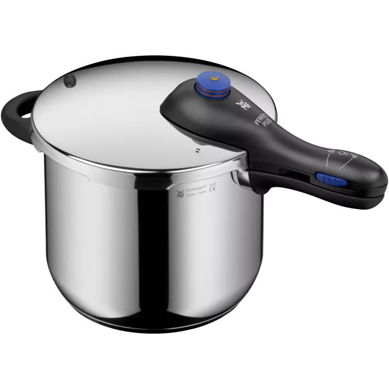 Olla a presión WMF Perfect 6,5L de acero inoxidable con diseño moderno y tapa de cierre a presión
