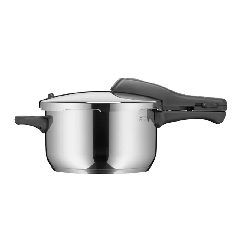 Olla a presión WMF Perfect 4,5L de acero inoxidable con diseño elegante y apta para inducción