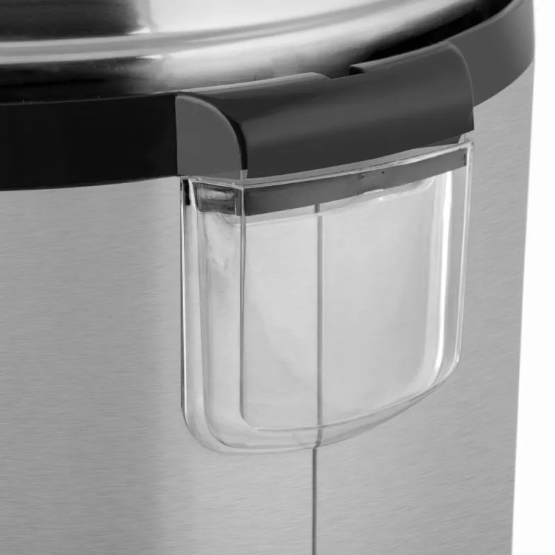Olla eléctrica Orbegozo HPE 6075 6L programable presión en acero inoxidable con diseño moderno y tapa de cristal transparente