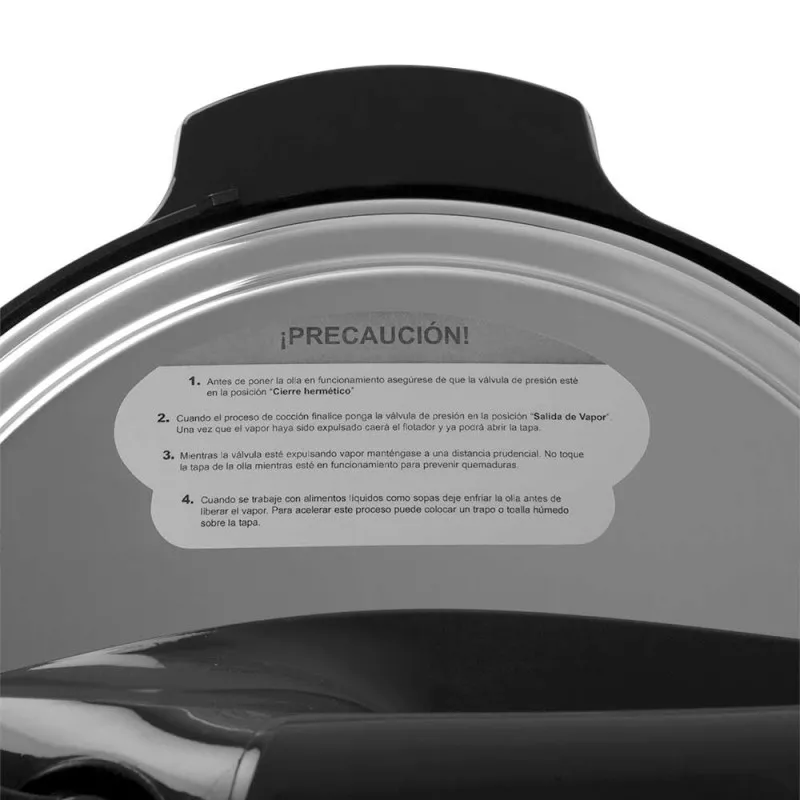 Olla eléctrica Orbegozo HPE 6075 6L programable presión de acero inoxidable con tapa de seguridad y asas ergonómicas.