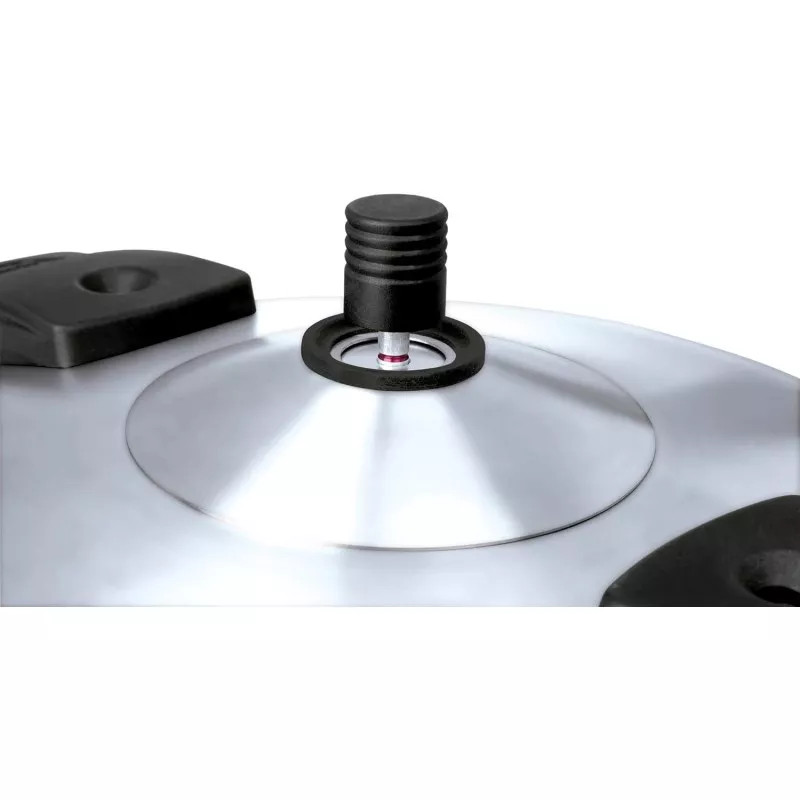 Olla rápida Jata OSR4 4L acero inoxidable con diseño moderno, tapa de seguridad y apta para inducción