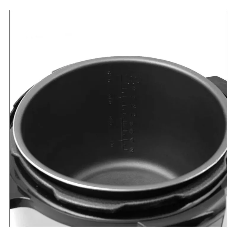 Cuba olla Orbegozo HPE6075 6 L de acero inoxidable con interior antiadherente y asas ergonómicas para un fácil manejo.