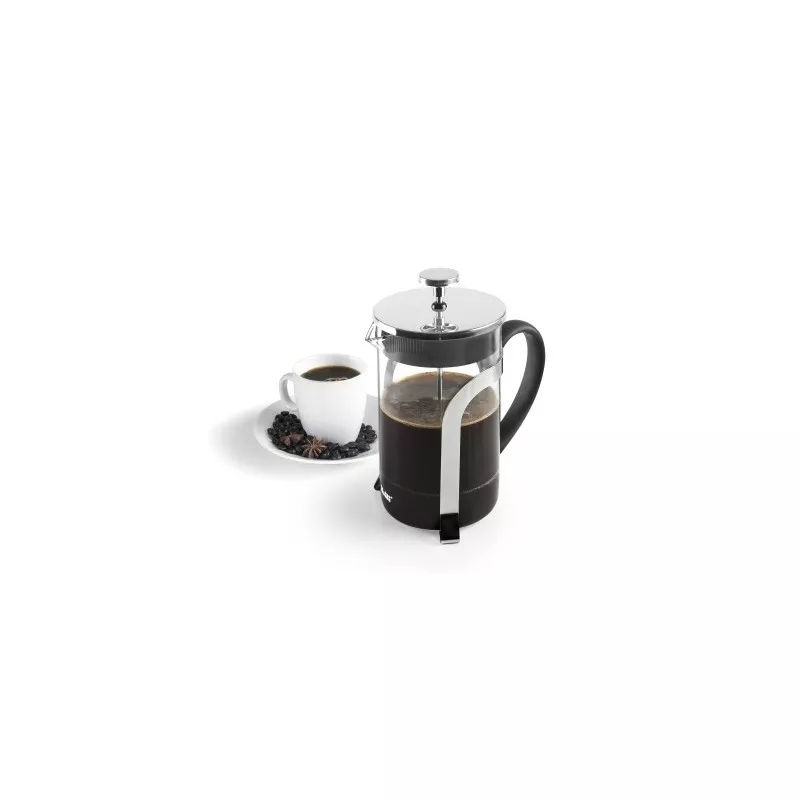 Cafetera émbolo Ibili 625406 600 ml de vidrio borosilicato con diseño moderno y mango ergonómico negro