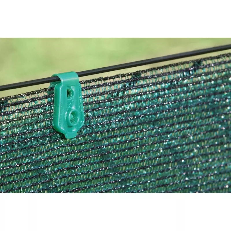 Clips fijación malla Nortene Fixatex verde 20 uds de plástico resistente perfectos para asegurar mallas en exteriores