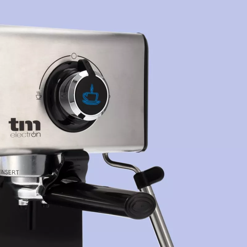 Cafetera espresso TM TMPCF101 15 bar 850W de acero inoxidable con diseño moderno y fácil manejo