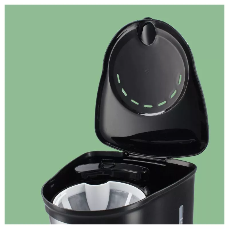 Cafetera de goteo TM PCF005 12 tazas 680W con filtro permanente y diseño negro moderno