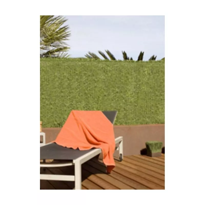 Seto artificial Nortene GREENSET 36 1x3 m PVC verde con 90% de ocultación y diseño natural ideal para privacidad.