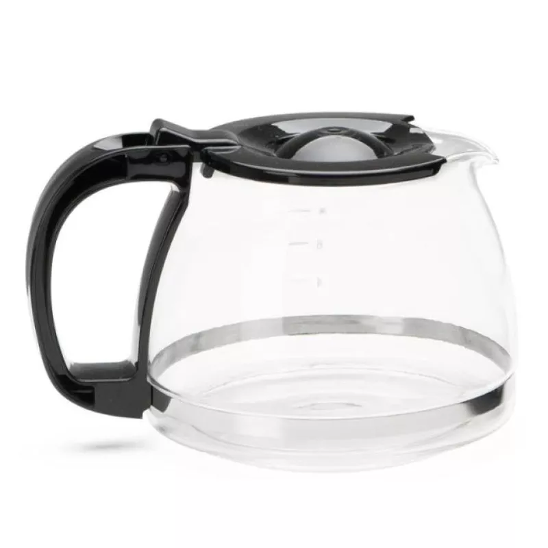 Cafetera de goteo Orbegozo CG4515 15 tazas 900W inox con jarra de vidrio transparente y tapa negra hermética.