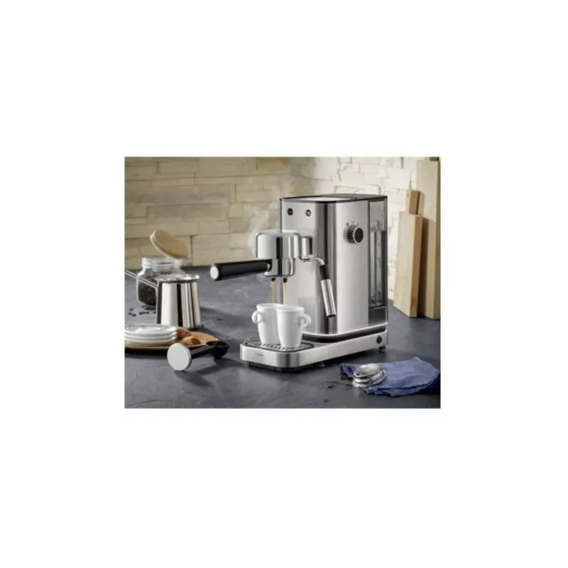 Cafetera espresso WMF Lumero 15 bar 1350W inox con diseño moderno y acabado en acero inoxidable brillante