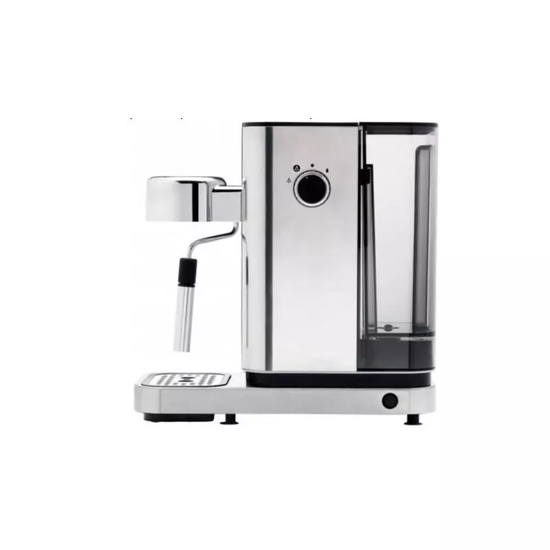 Cafetera espresso WMF Lumero 15 bar 1350W inox con acabado brillante y diseño moderno en acero inoxidable.