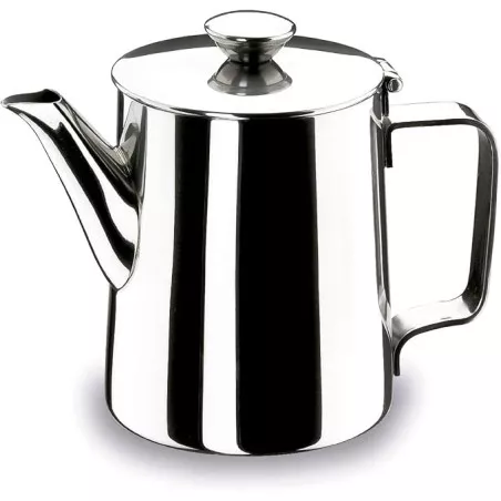 Cafetera Lacor Classic 1 L acero inoxidable 18/10 con diseño pulido y tapa de acero brillante