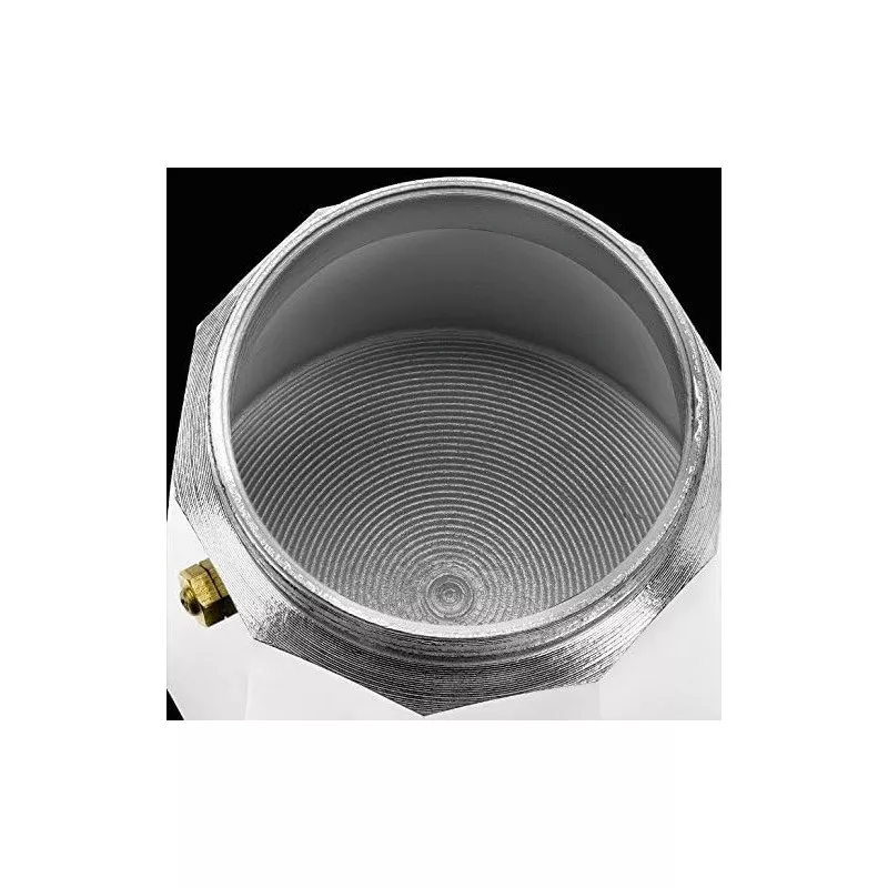 Cafetera italiana Monix Vitroexpres 12 tazas aluminio diseño clásico con interior estriado para mejor filtrado.