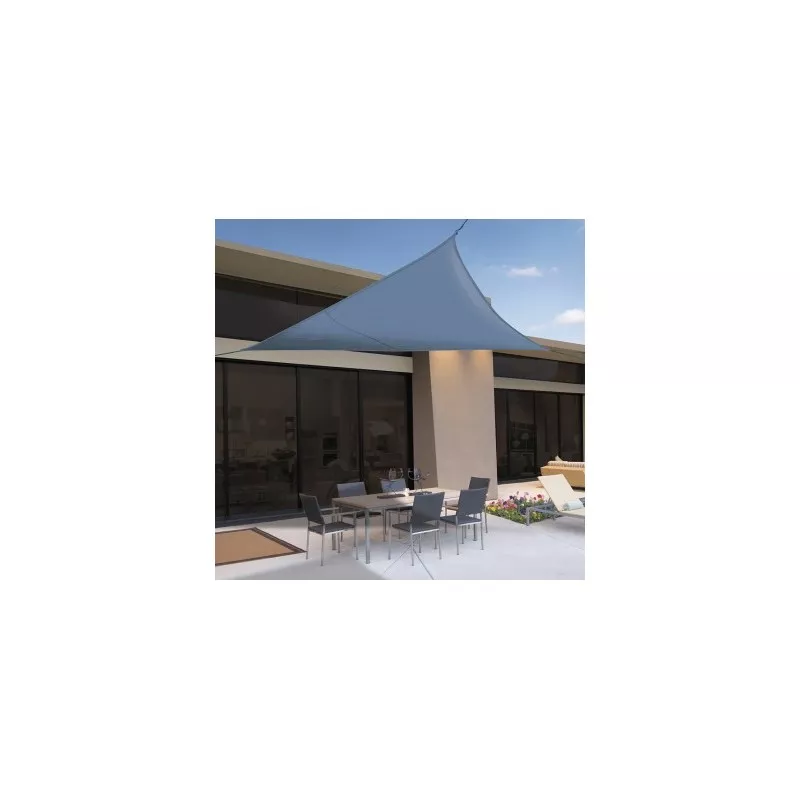 Toldo vela Nortene Sunnet Kit triangular 3,6x3,6 m azul de polietileno resistente con protección UV y diseño moderno