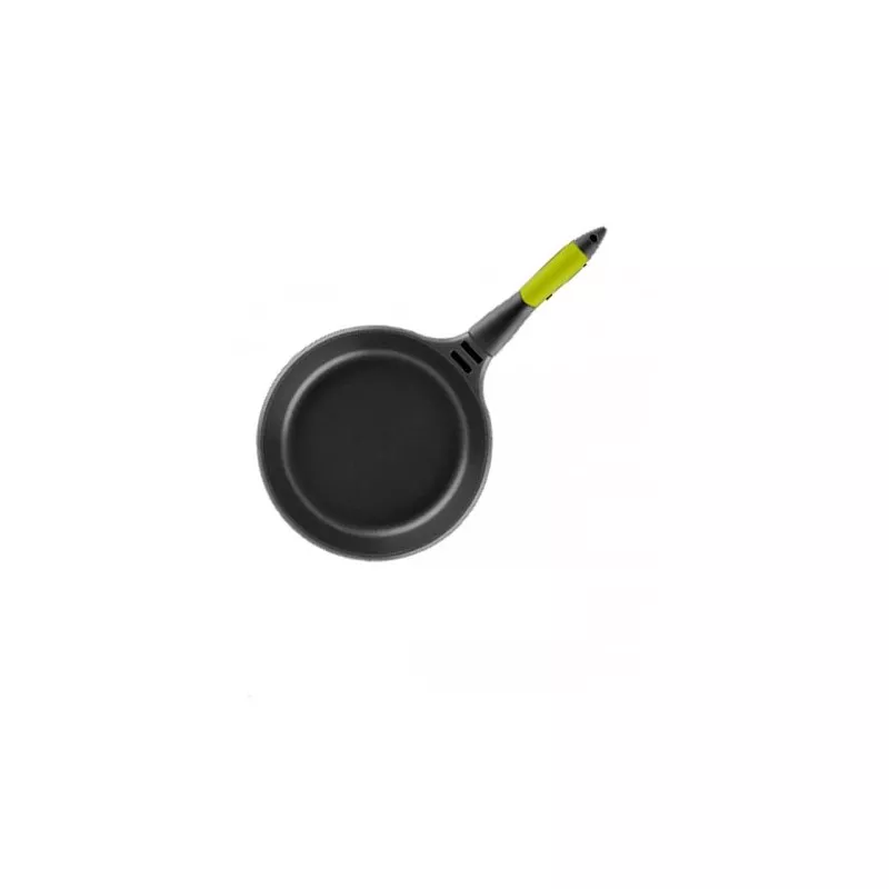 Sartén Castey Fundix Kiwi 28 cm de aluminio fundido inducción color negro con mango verde ergonómico