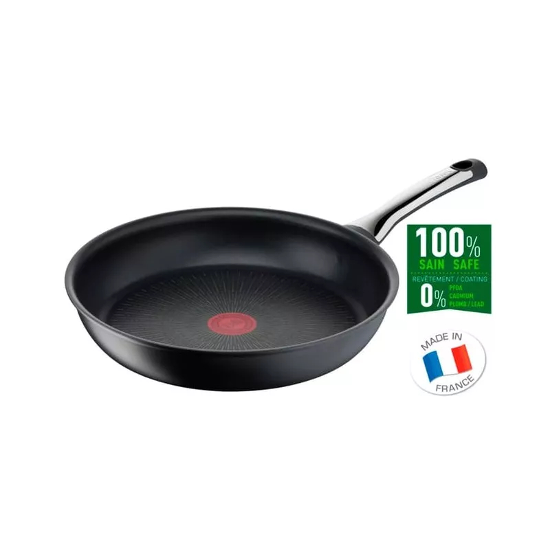 Sartén Tefal Excellence 26 cm aluminio inducción antiadherente color negro con diseño ergonómico y durable.