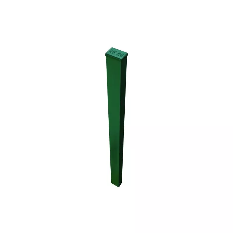 Poste Hércules 100 cm Moreda Riviere verde de metal con acabado resistente y diseño vertical elegante para exteriores.