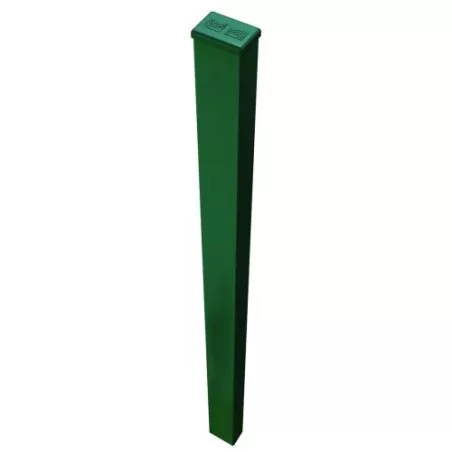 Poste Hércules 100 cm Moreda Riviere verde de metal con acabado resistente y diseño vertical elegante para exteriores.