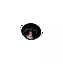 Sartén honda Garcima 20 cm acero esmaltado negro con asas, ideal para cocinar a fuego lento.
