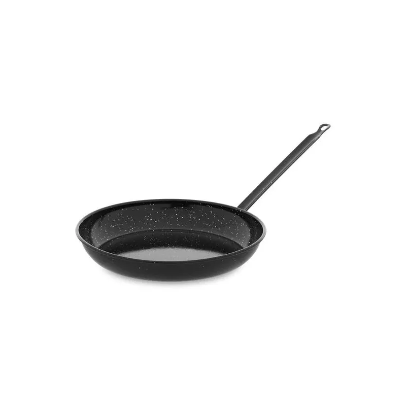 Sartén llana Garcima 20 cm de acero esmaltado negro con mango ergonómico y acabado antiadherente