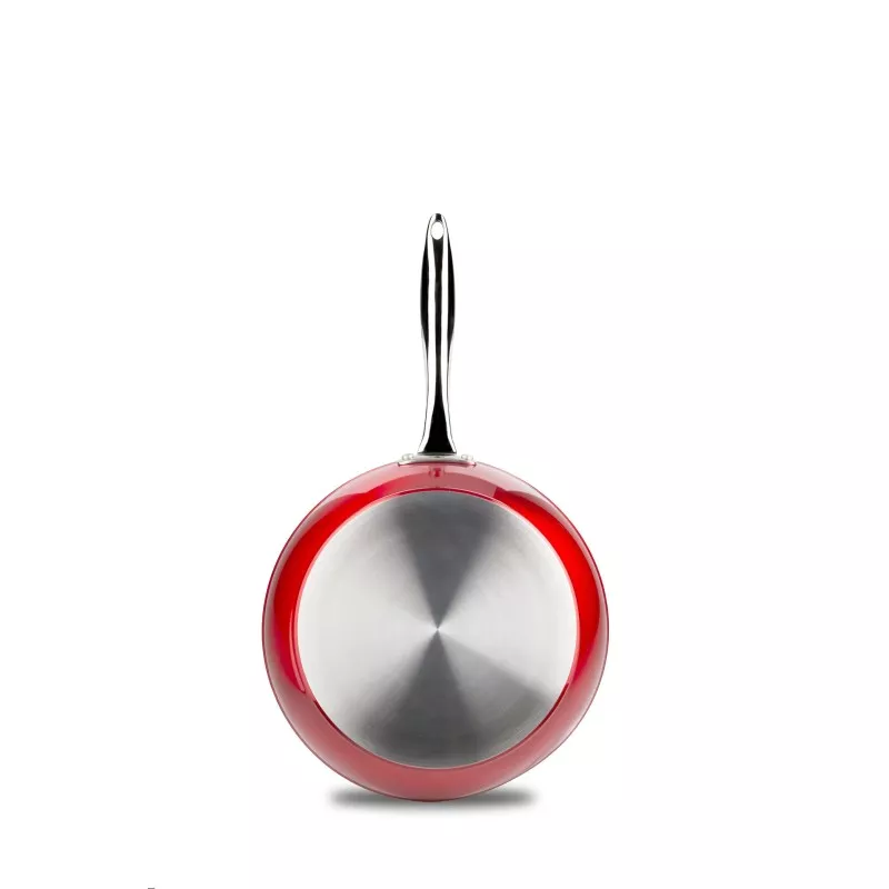 Sartén Vier 30 cm de aluminio antiadherente en color rojo con mango ergonómico y compatible con inducción