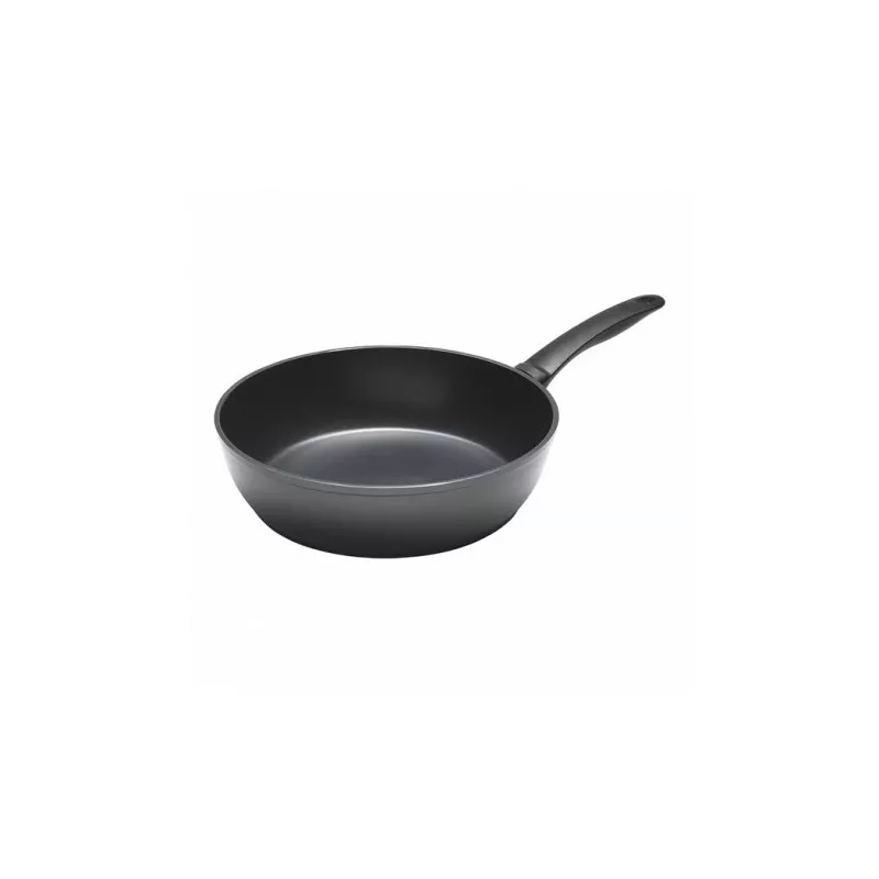 Sartén alta Kuhn Rikon Easy Induction 28 cm antiadherente de color negro con diseño ergonómico y base inducción.
