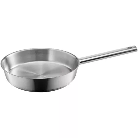Sartén Metaltex Icona 20 cm acero inoxidable con diseño pulido y mango ergonómico, ideal para cocinar.
