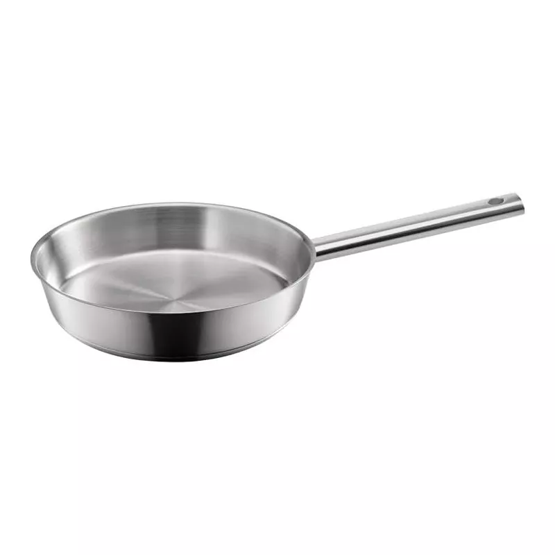 Sartén Metaltex Icona 24 cm acero inoxidable con diseño elegante y acabado pulido para una cocina moderna.