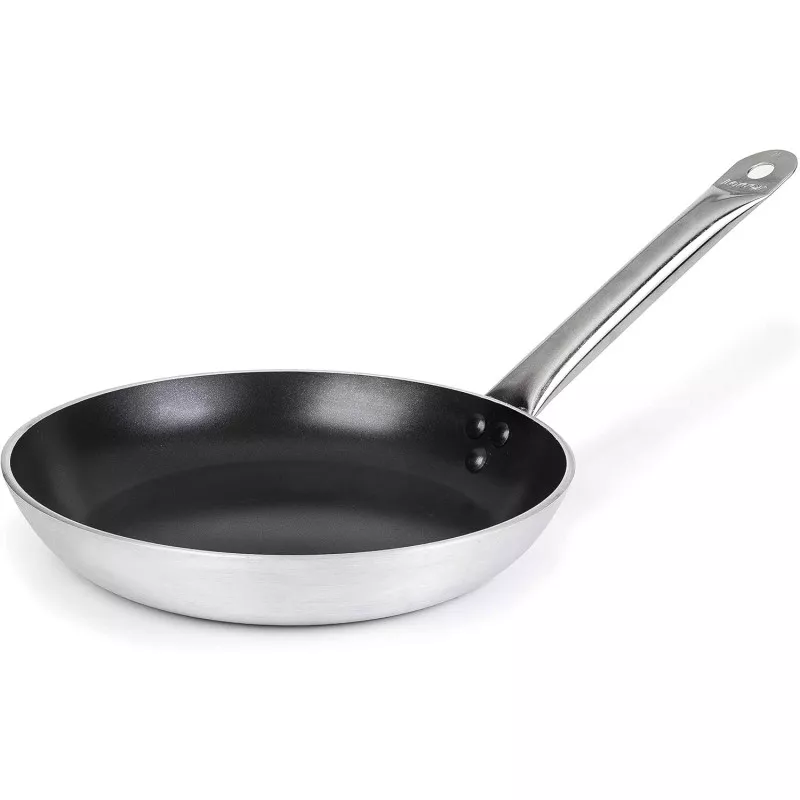 Sartén Lacor 28 cm de aluminio antiadherente Teflón, inducción, diseño elegante y mango ergonómico en acero inoxidable.