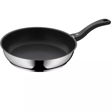 Sartén WMF Devil 28 cm acero inoxidable con revestimiento antiadherente negro y mango ergonómico.