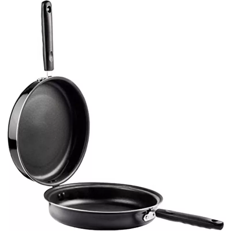 Sartén tortilla Vier 20 cm de aluminio negro antiadherente para inducción con mango ergonómico y diseño práctico