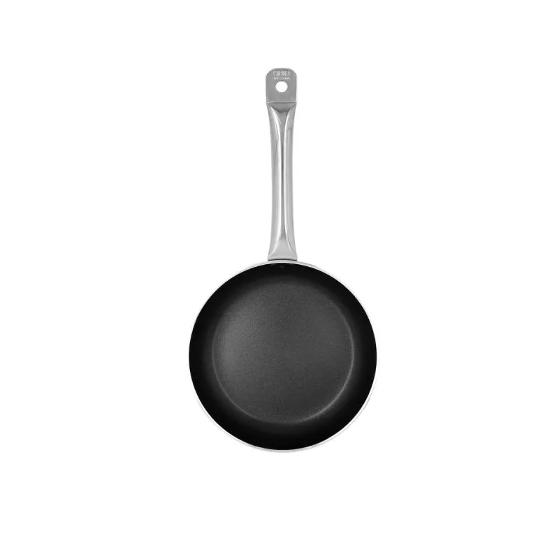 Sartén Quid Pro Induction 24 cm de aluminio antiadherente color negro con diseño minimalista y mango ergonómico.