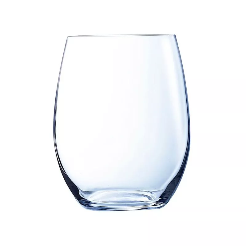 VASO PRIMARY FA 27 ARCOROC de vidrio transparente con diseño redondeado y acabado liso, ideal para bebidas.