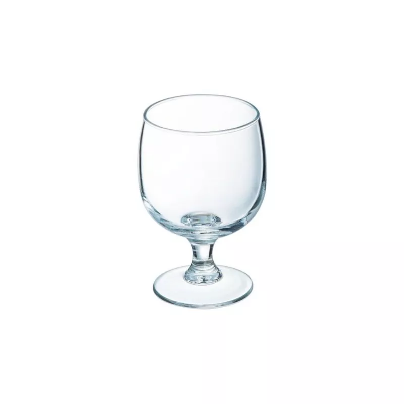 COPA ALPIA 16 CL. 77275 de vidrio transparente con diseño clásico y base sólida, ideal para servir bebidas.