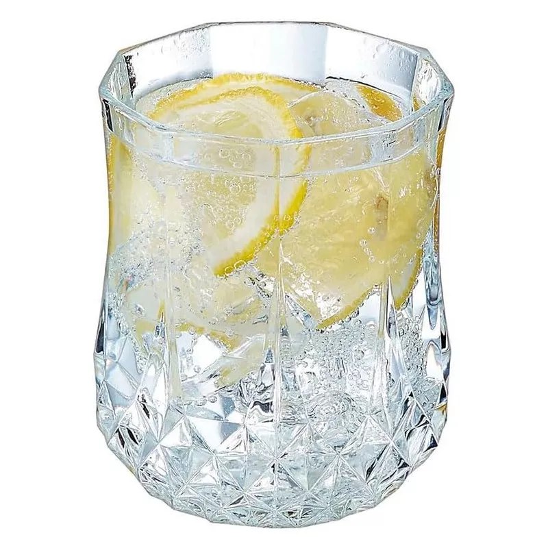 VASO MAINTENON 23 D`ARQUES de cristal transparente con diseño tallado y acabado brillante ideal para bebidas frías.