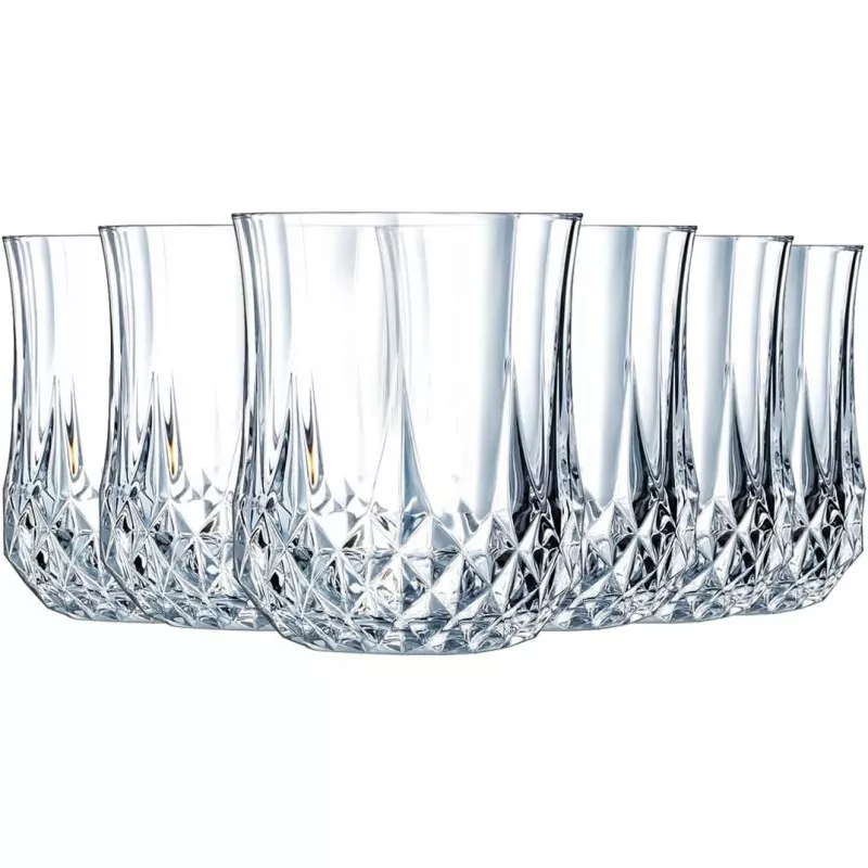 VASO MAINTENON 23 D\'ARQUES de cristal transparente con diseño tallado y acabado brillante, ideal para cócteles.