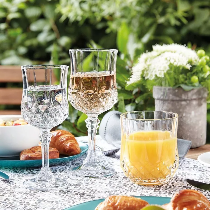 VASO MAINTENON 23 D`ARQUES de cristal transparente con diseño tallado y acabado brillante, ideal para bebidas elegantes