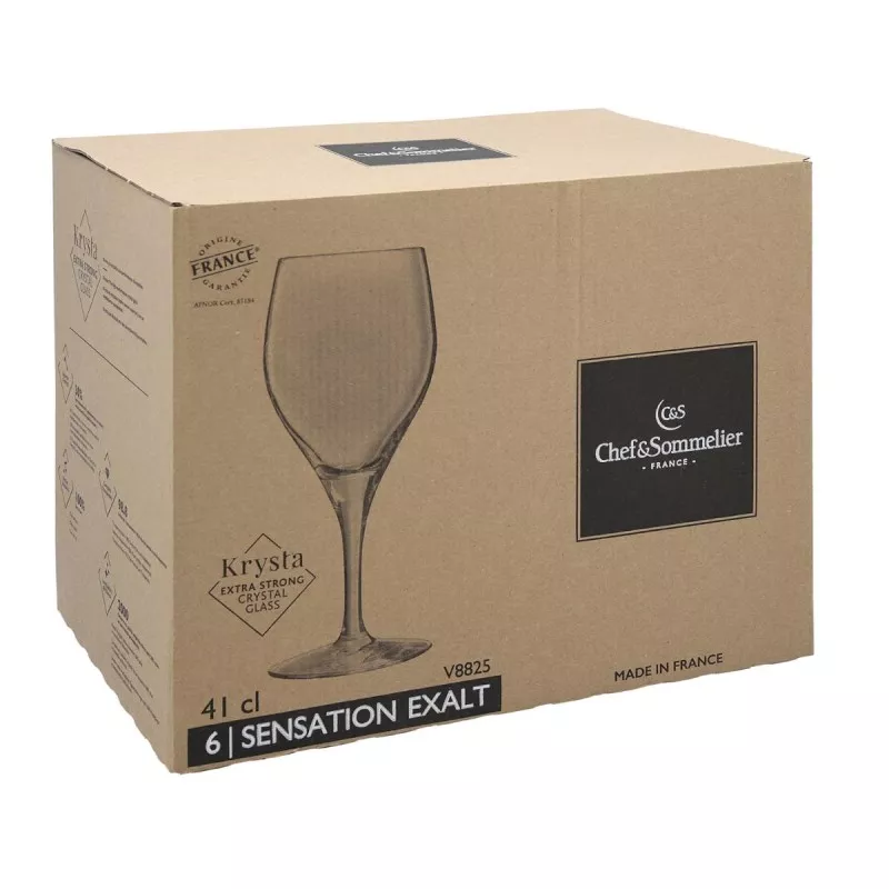 COPA SENSATION EXALT ECO 41Vv8825, copa de cristal transparente de 41 cl, diseño elegante y acabado moderno.