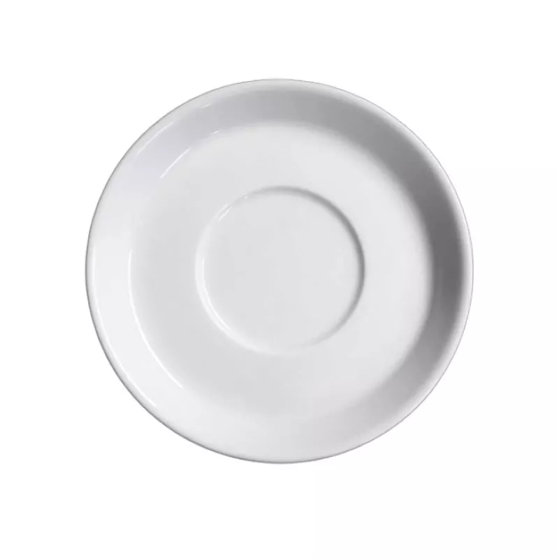 PLATILLO AITANA DESAYUNO 3466 16CM de cerámica blanca con diseño clásico y acabado brillante.