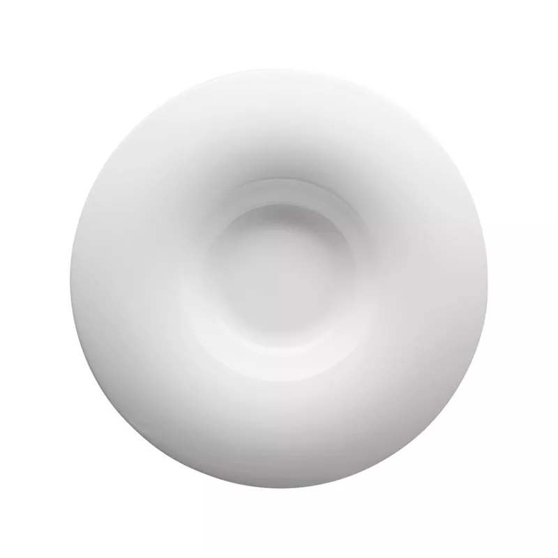 PLATO ORBE ARO 26,6 BLANCO PORVASAL de cerámica con diseño moderno y acabado brillante ideal para el servicio de mesa.