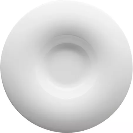 PLATO ORBE ARO 26,6 BLANCO PORVASAL de cerámica con diseño moderno y acabado brillante ideal para el servicio de mesa.