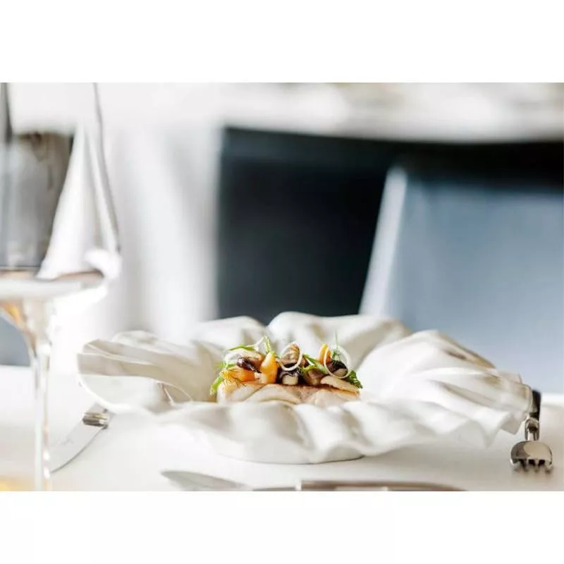 PLATO CHEF TECIDO HONDO 21121416 blanco de cerámica con diseño elegante y acabado mate para presentación de platos gourmet