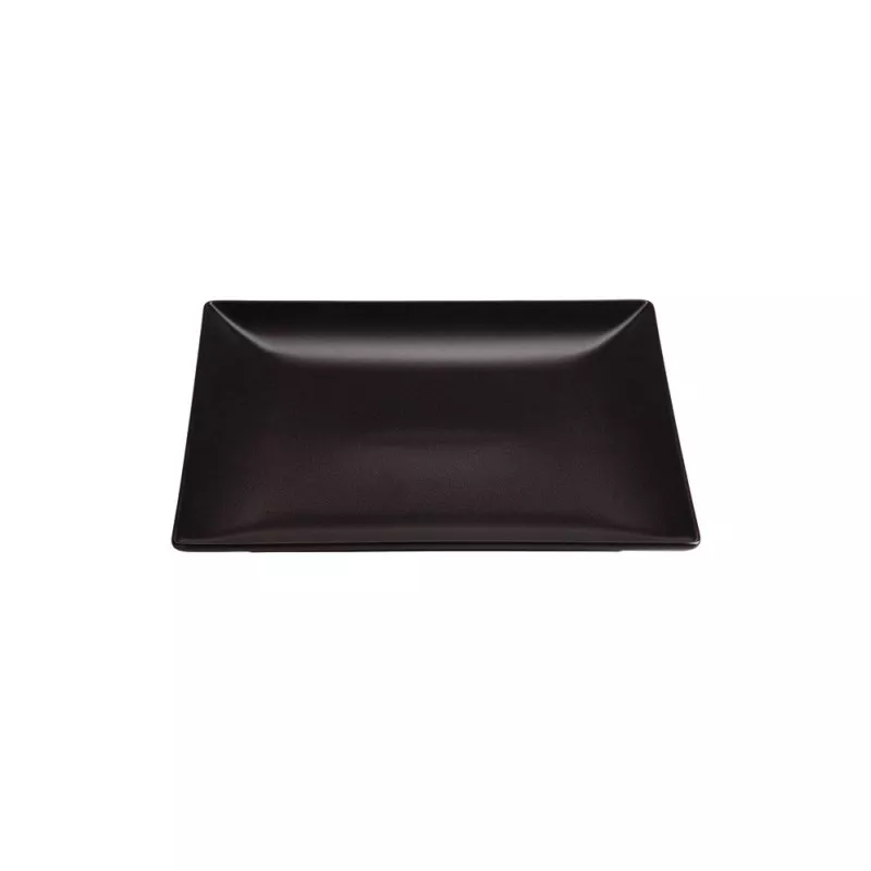 PLATO LLANO NEGRO 26x26 B2771 de cerámica con diseño rectangular y acabado mate ideal para presentaciones elegantes