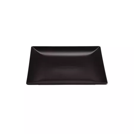 PLATO LLANO NEGRO 26x26 B2771 de cerámica con diseño rectangular y acabado mate ideal para presentaciones elegantes