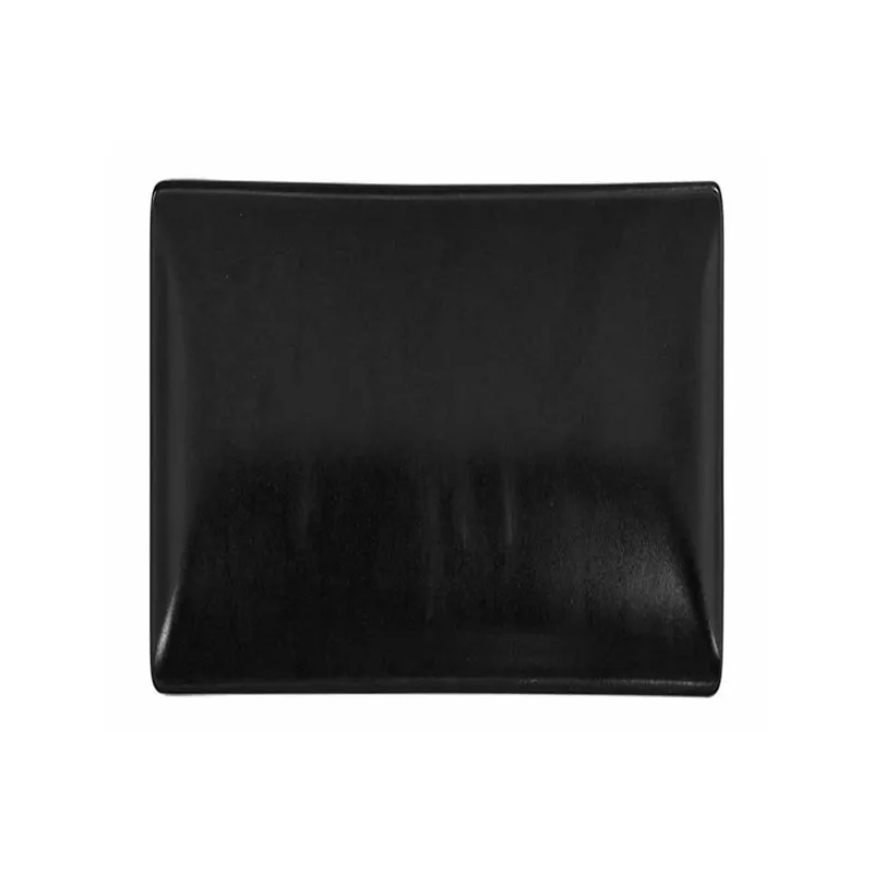 PLATO POSTRE NEGRO 18x18 B2772 de cerámica brillante con diseño elegante y acabado liso ideal para cualquier ocasión