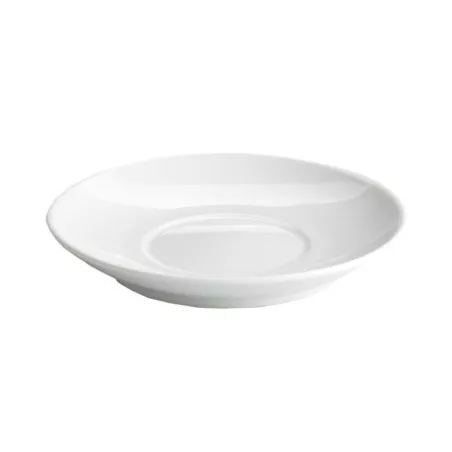 PLATILLO CAFE 13 CM B2091R VIEJO VALLE de cerámica blanca con borde curvado y diseño moderno para café o postre