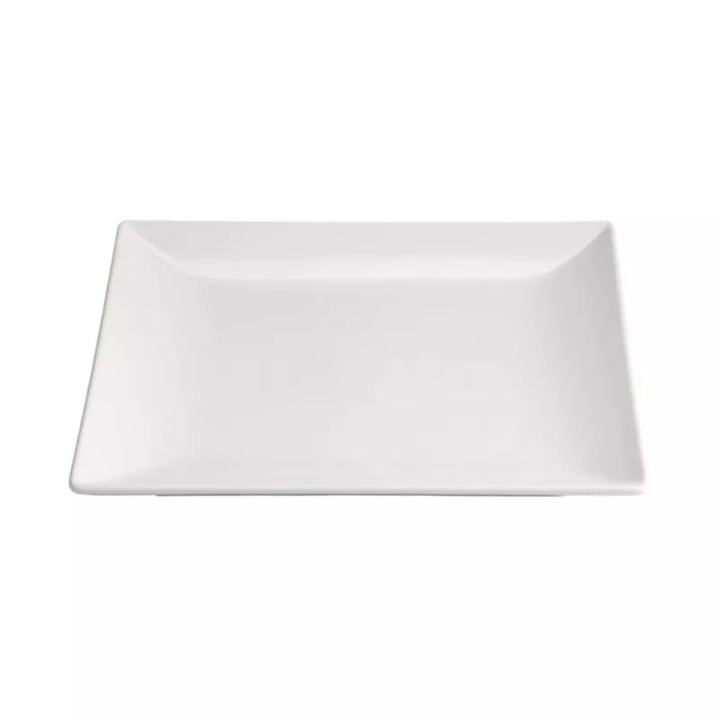 PLATO POSTRE STONEWARE 21CM B2975 rectangular blanco, material duradero y diseño elegante, ideal para postres.