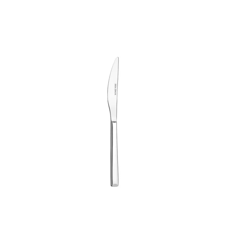 Cuchillo postre Verona Bra de acero inoxidable pulido con mango ergonómico en color plata.