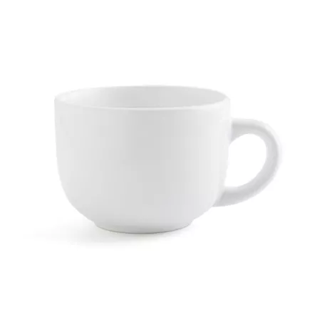 JUMBO 40 CL SNOW BCO QUID 7309016 taza de cerámica blanca con diseño moderno y asa ergonómica